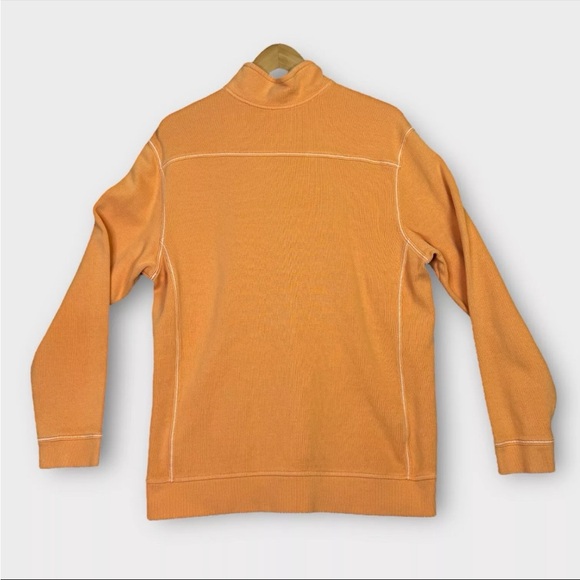 Tommy Bahama Relax Sweater Mens Large Orange Long Sleeve 1/4 Zip Disney Mickie - Picture 2 of 14